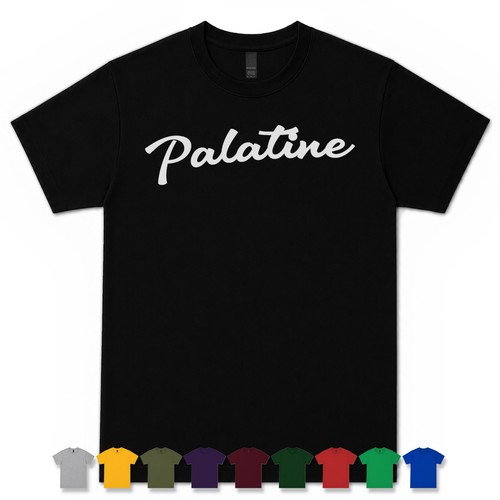 Palatin retro script - retro, t-shirt